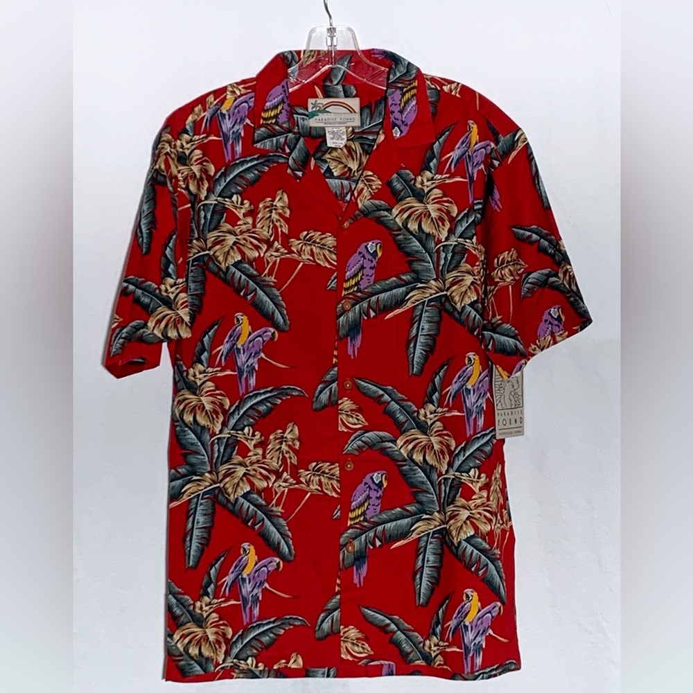 Paradise Found Men’s Hawaiian Shirt. Sz M.